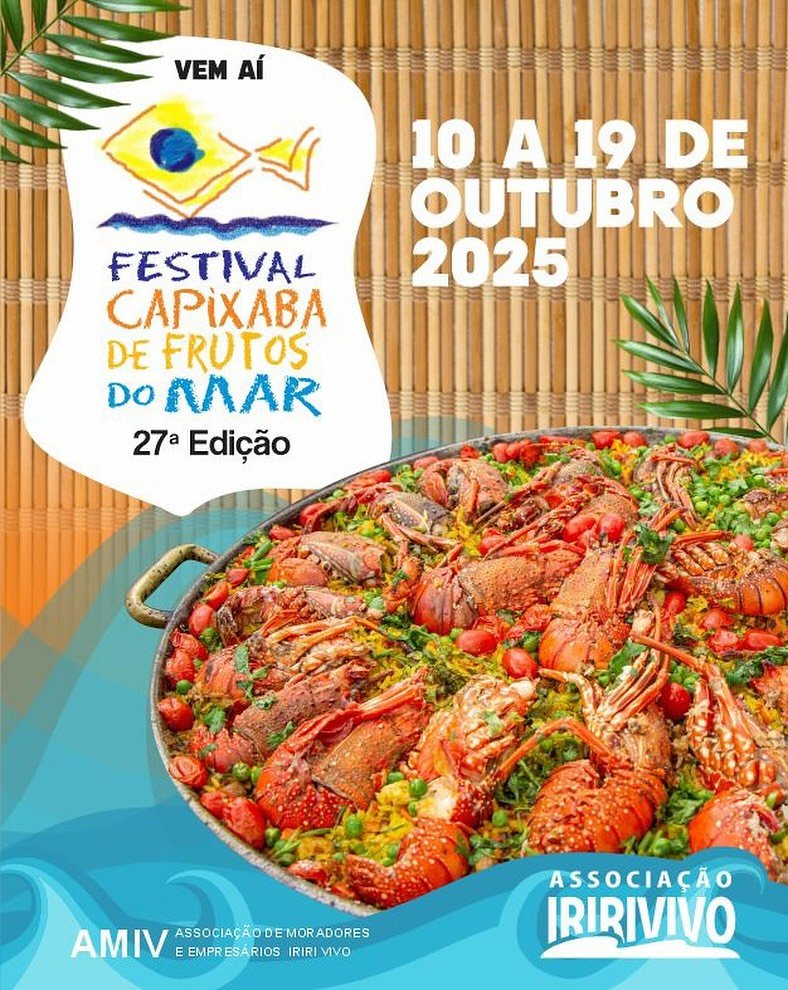 Programação do Festival de Frutos do Mar 2025 em Iriri