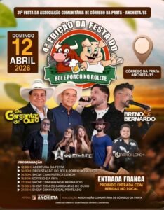 Festa do Boi e Porco no Rolete acontece em Anchieta no dia 12 de abril