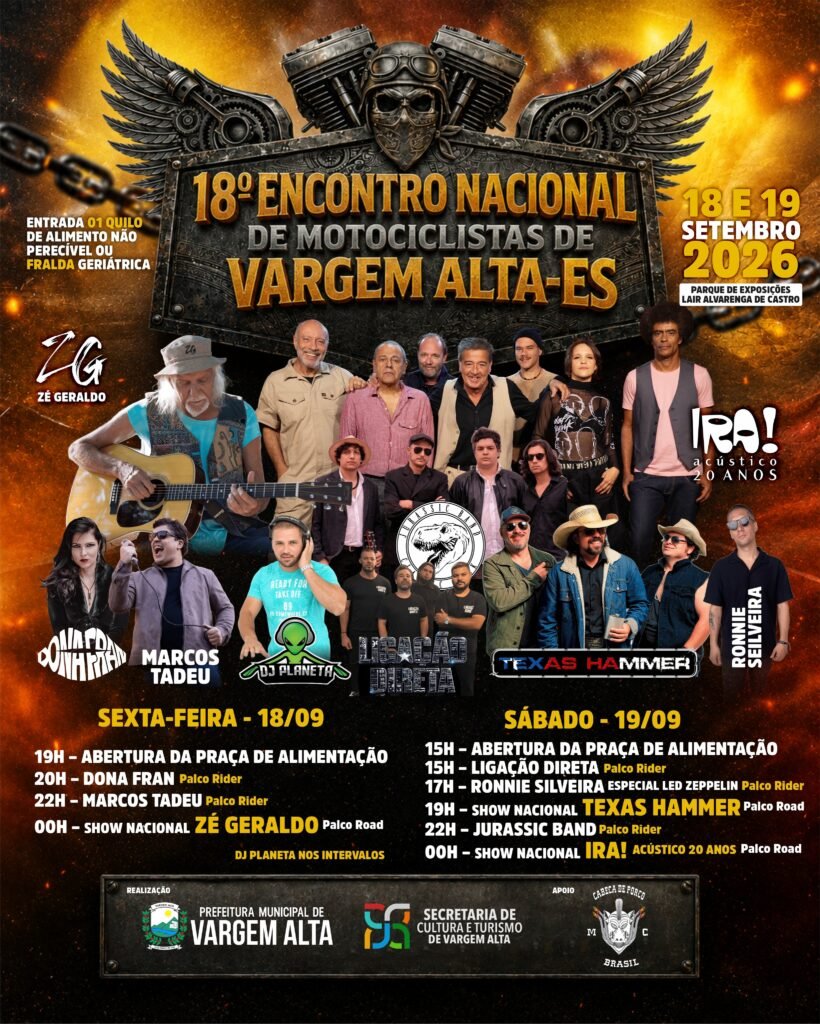 Encontro Nacional de Motociclistas de Vargem Alta 2026